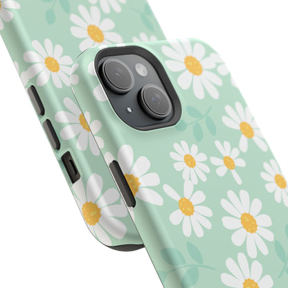 Charming Daisy Floral Tough MagSafe iPhone Case – Spring Pastel Design, Shockproof & Slim