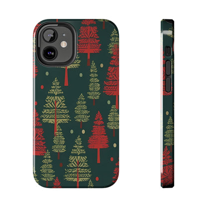 Retro Christmas Trees Pattern - iPhone Series Case