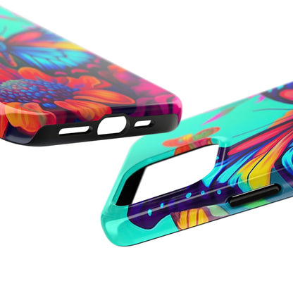 Vivid Butterfly & Floral Burst - iPhone Series Case