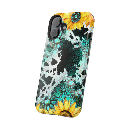 Boho Turquoise Sunflower Lace - MagSafe iPhone Series Case