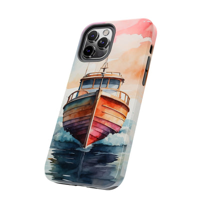 Sunset Sail Watercolor Boat – iPhone Series Case