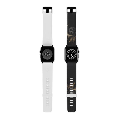 Adorable Black Labrador Puppy on Feathers Apple Watch Band - BOGO Cases