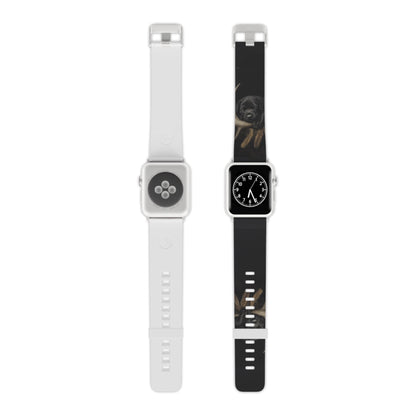 Adorable Black Labrador Puppy on Feathers Apple Watch Band - BOGO Cases