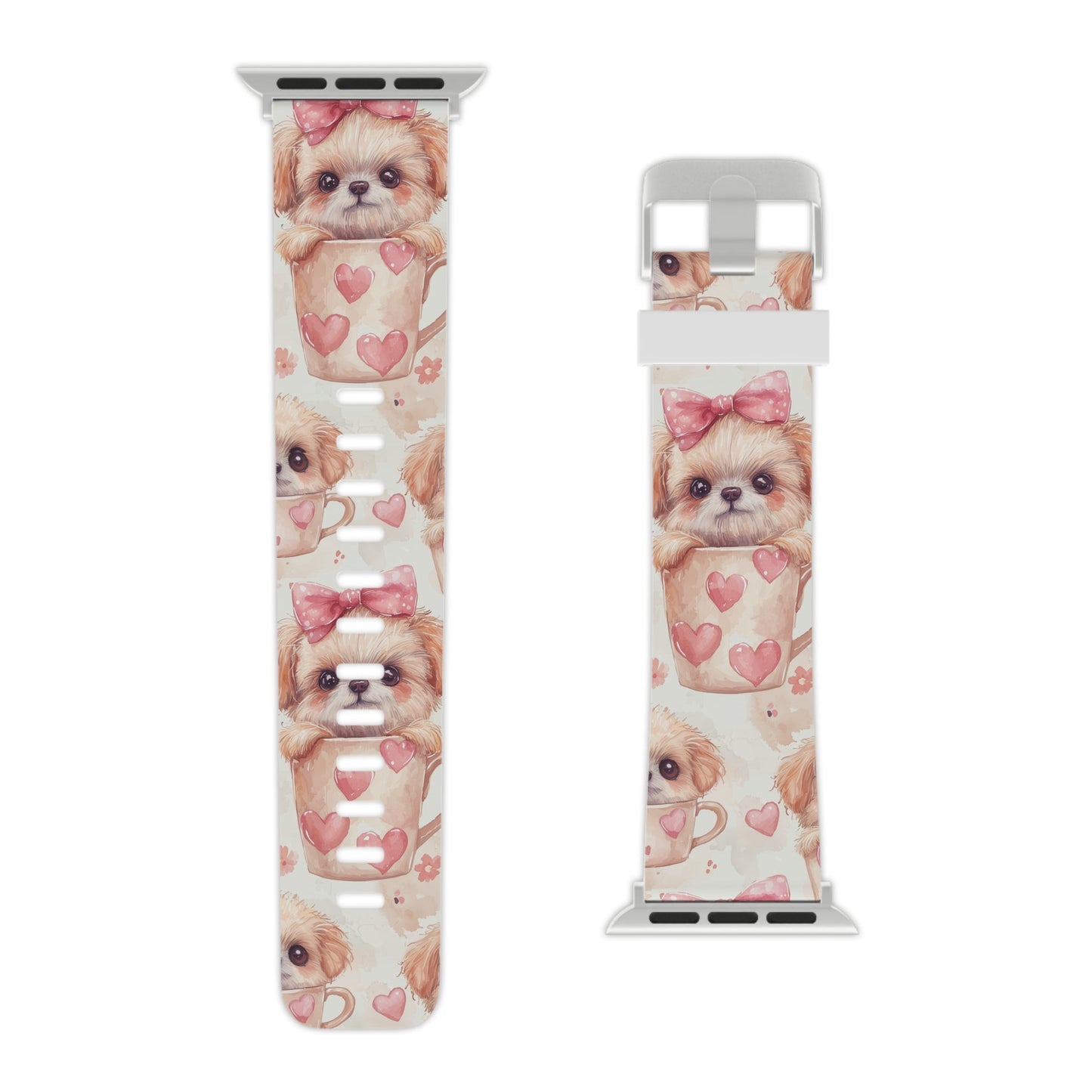 Adorable Puppy in Teacup Apple Watch Band - BOGO Cases