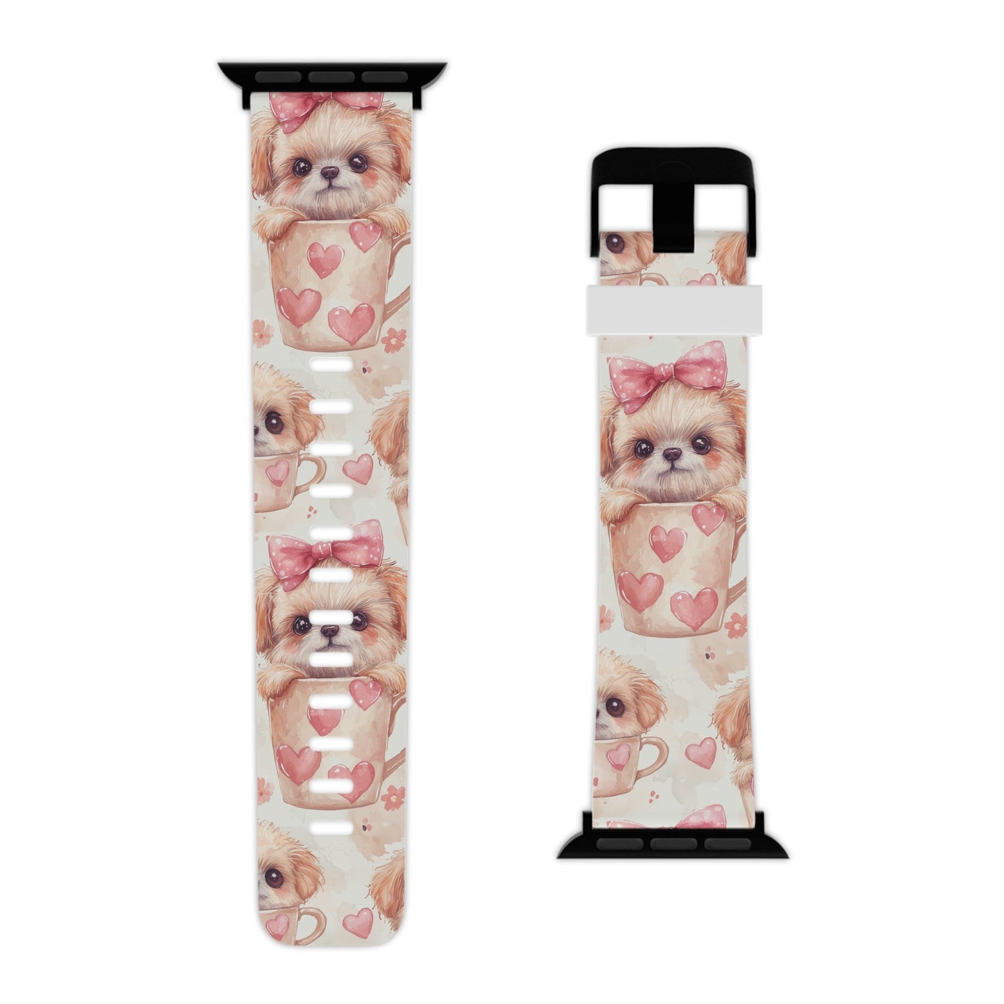 Adorable Puppy in Teacup Apple Watch Band - BOGO Cases