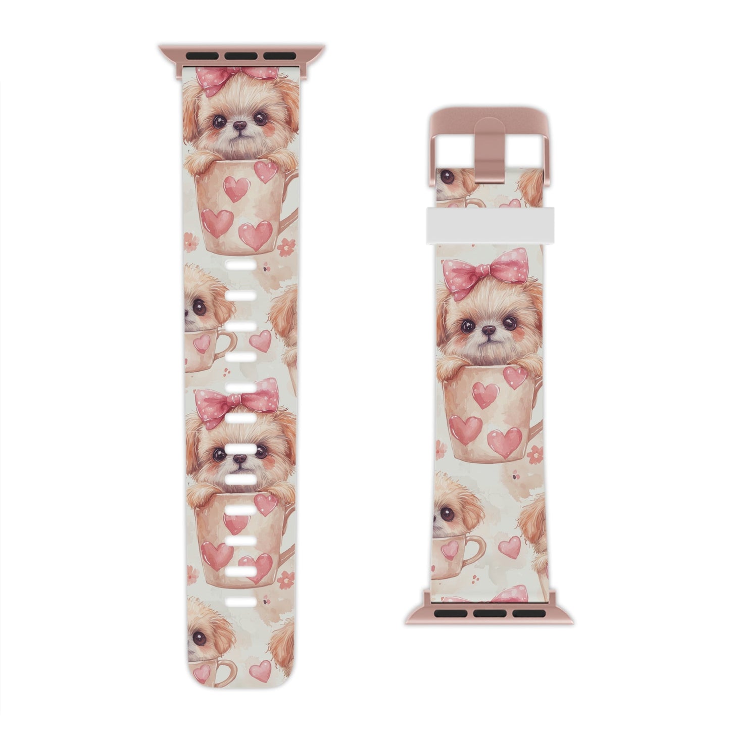Adorable Puppy in Teacup Apple Watch Band - BOGO Cases