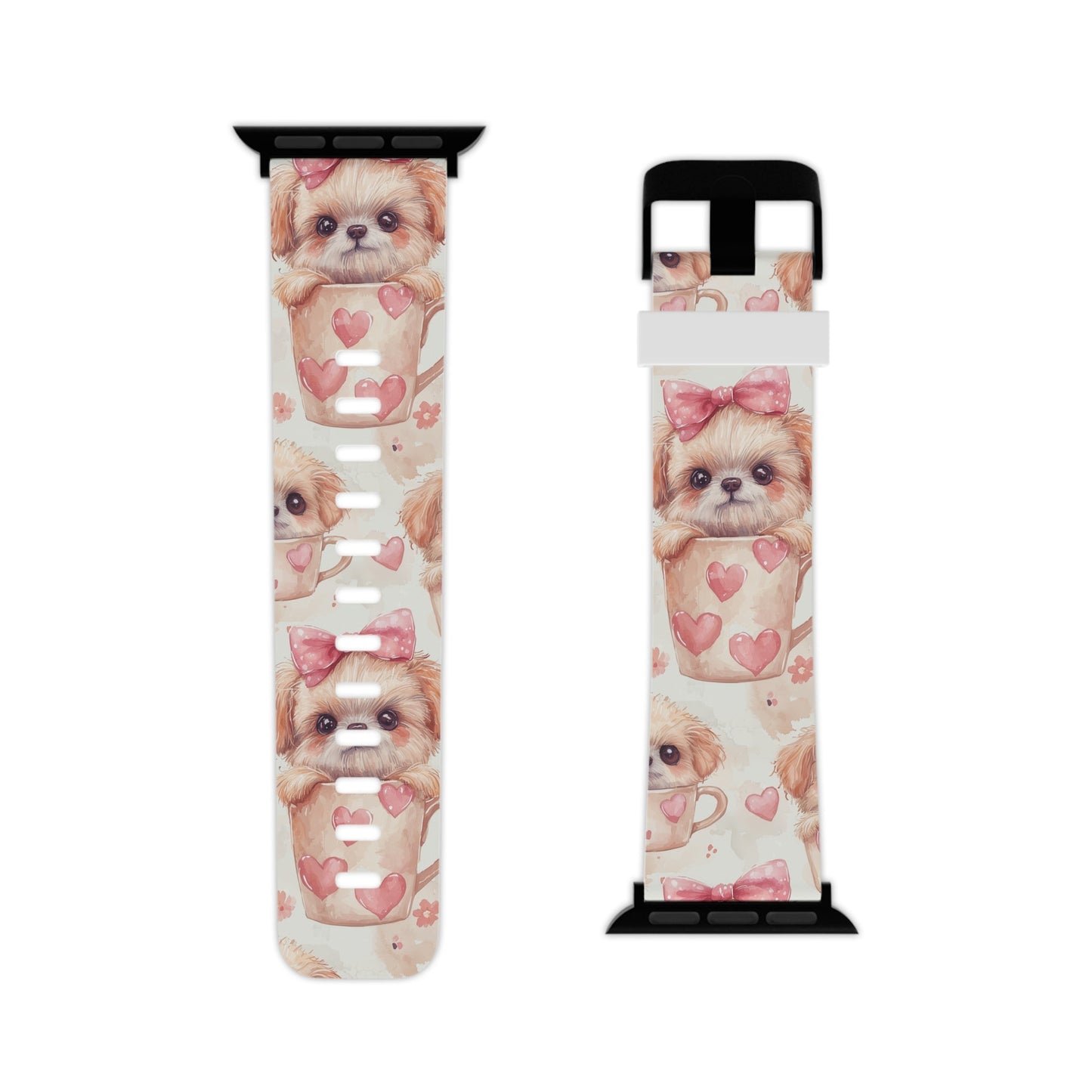Adorable Puppy in Teacup Apple Watch Band - BOGO Cases