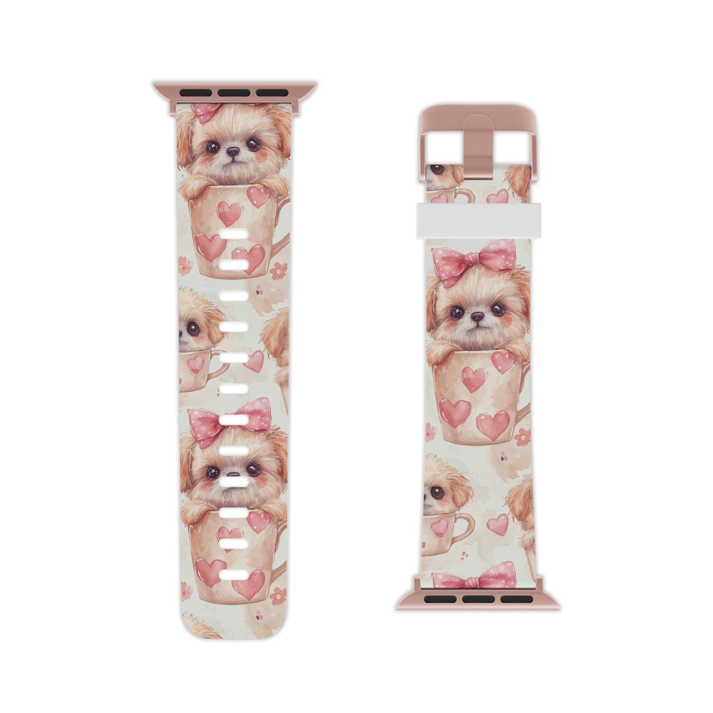 Adorable Puppy in Teacup Apple Watch Band - BOGO Cases