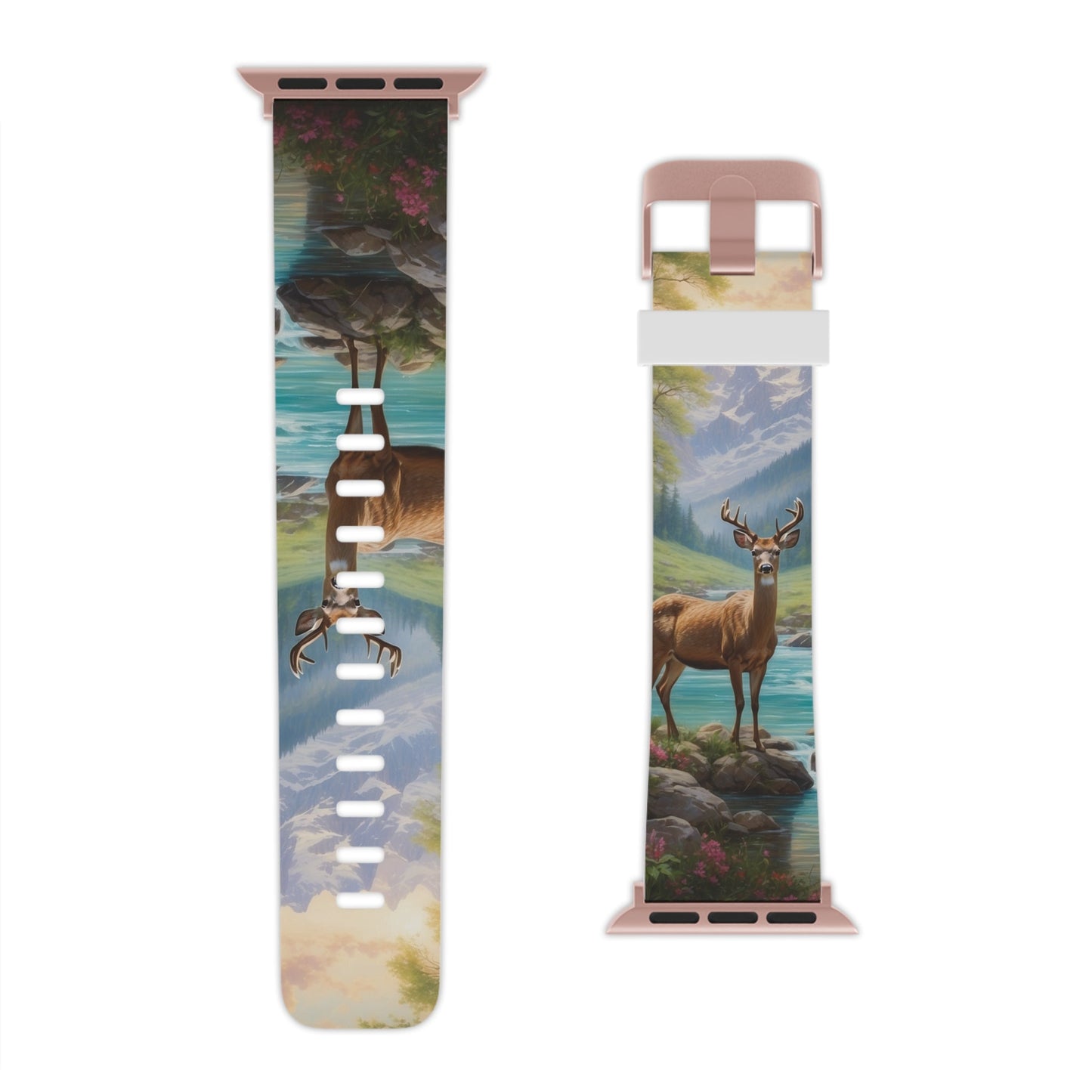 Alpine Serenity Stag in Mountain Bliss Apple Watch Band - BOGO Cases