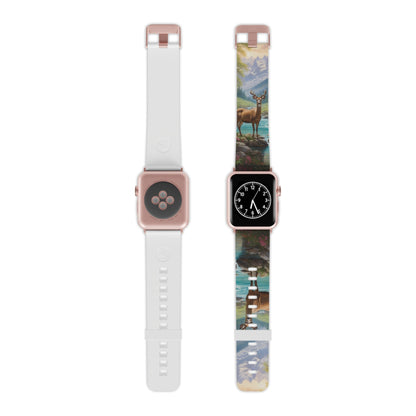 Alpine Serenity Stag in Mountain Bliss Apple Watch Band - BOGO Cases