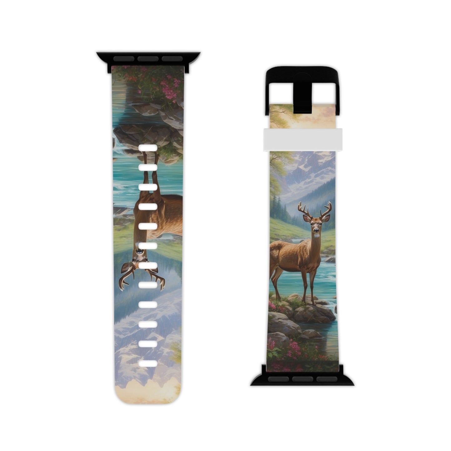 Alpine Serenity Stag in Mountain Bliss Apple Watch Band - BOGO Cases