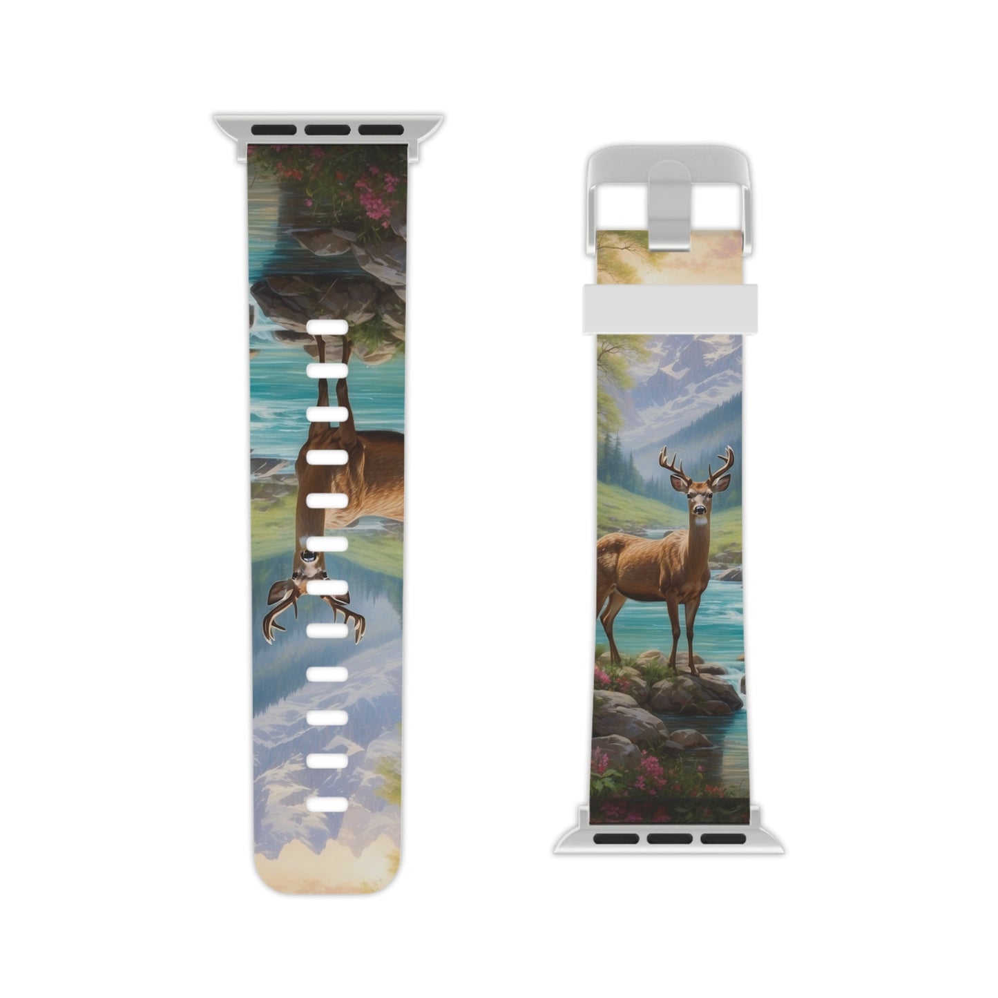 Alpine Serenity Stag in Mountain Bliss Apple Watch Band - BOGO Cases