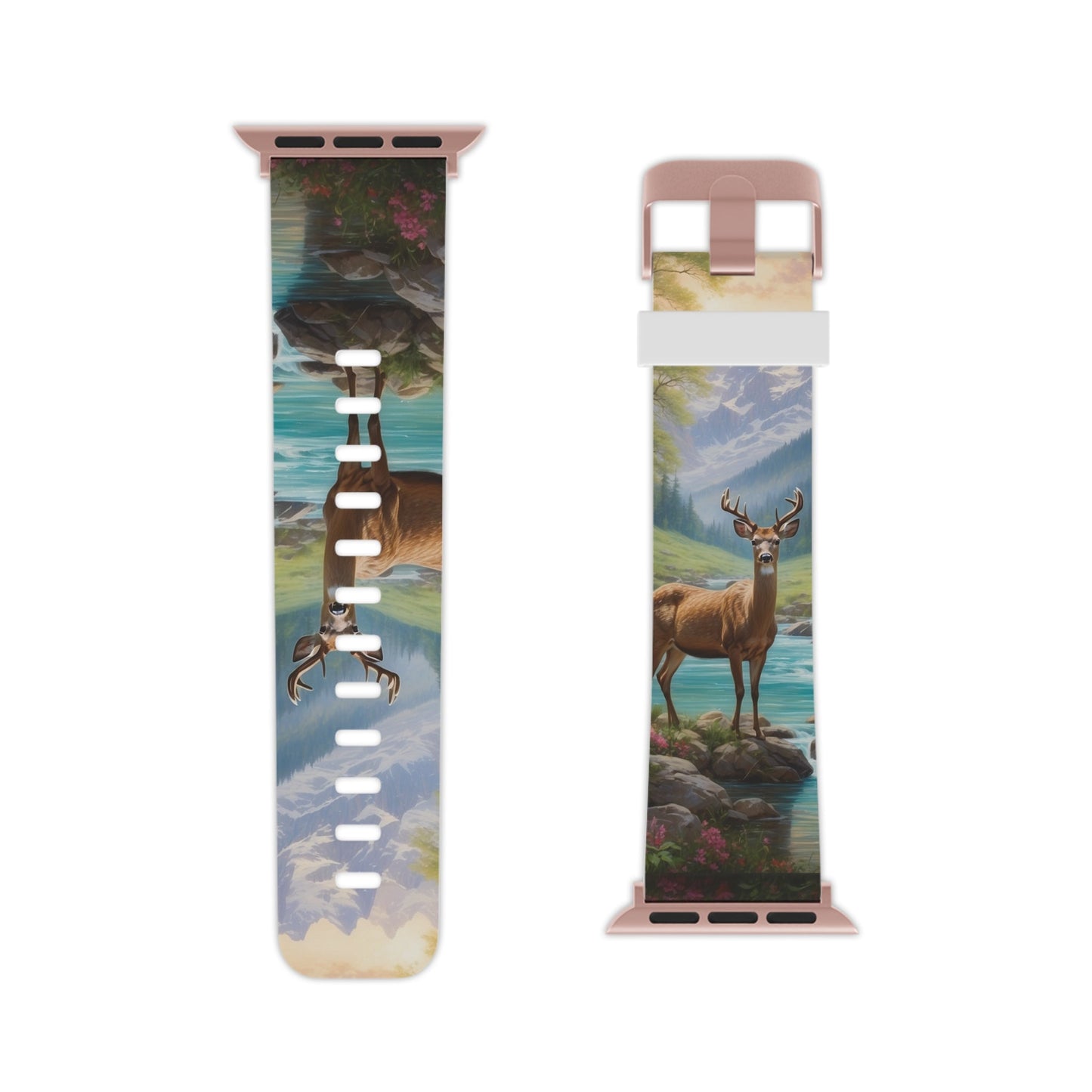 Alpine Serenity Stag in Mountain Bliss Apple Watch Band - BOGO Cases