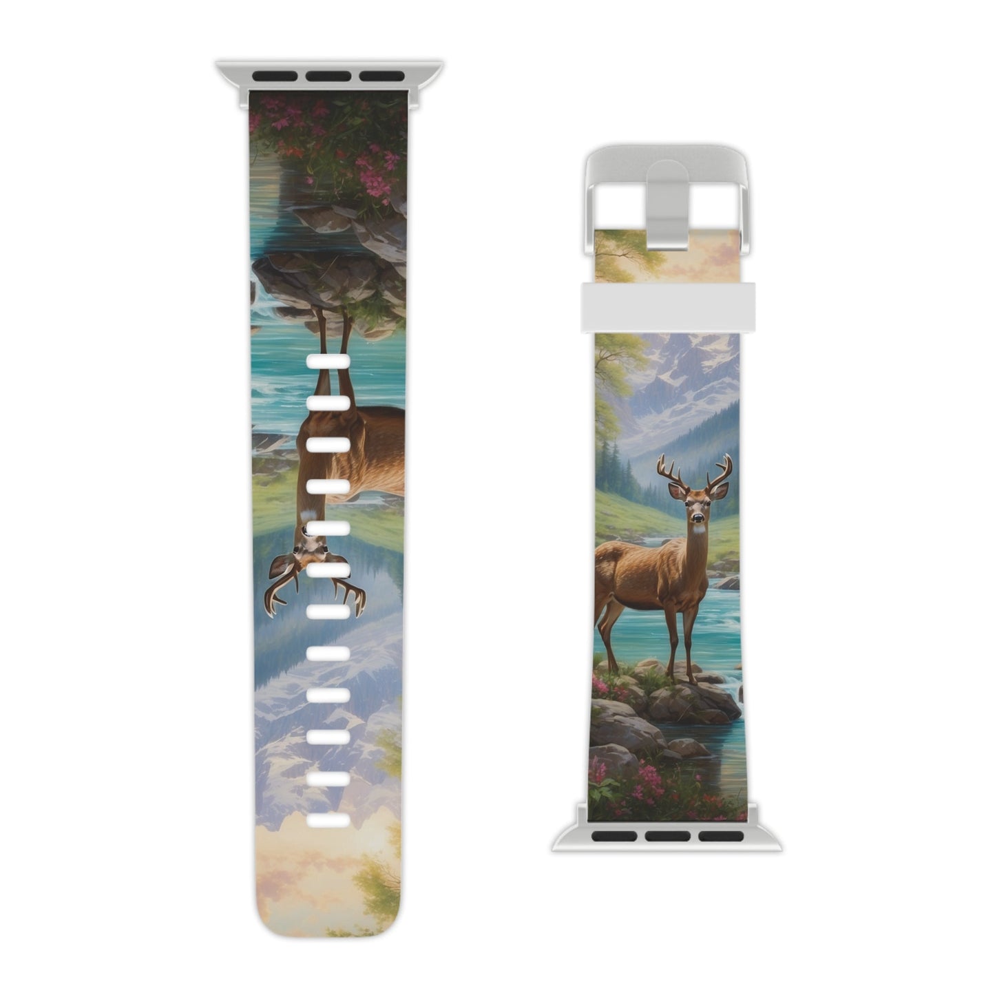 Alpine Serenity Stag in Mountain Bliss Apple Watch Band - BOGO Cases