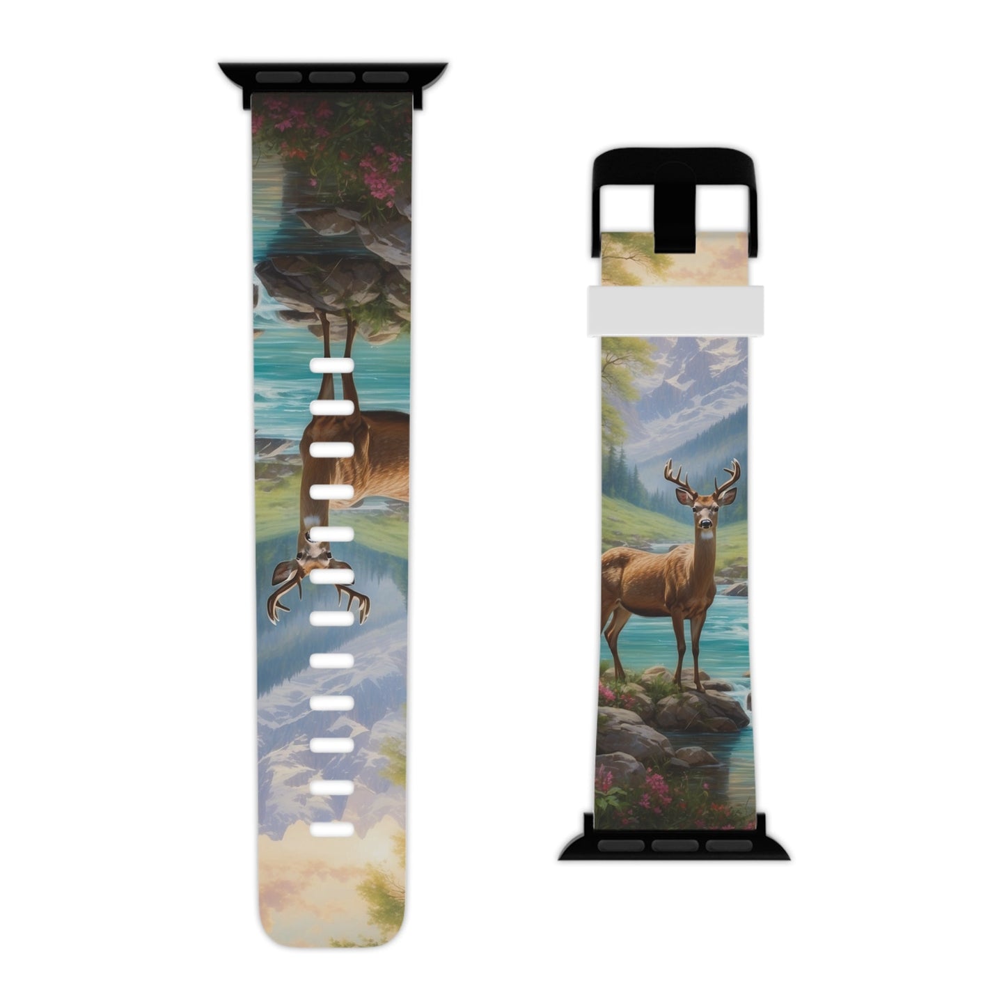 Alpine Serenity Stag in Mountain Bliss Apple Watch Band - BOGO Cases