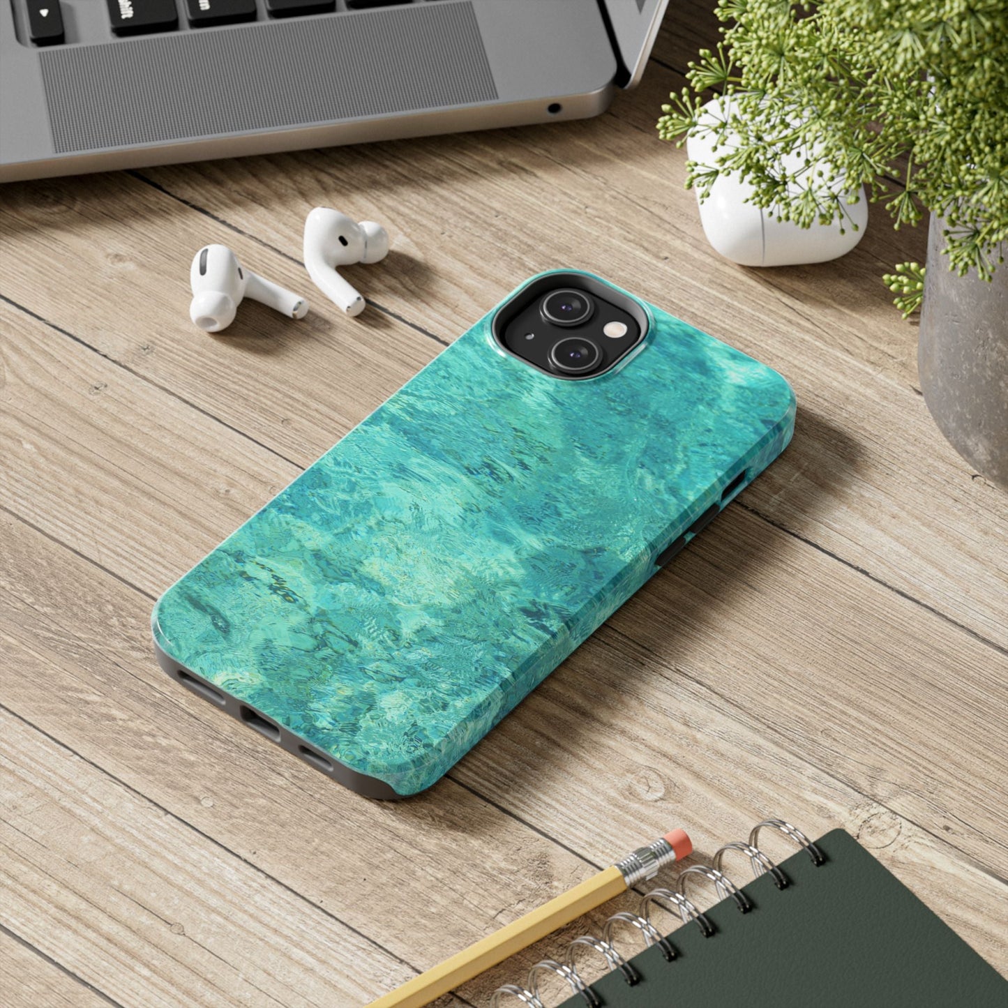 Aqua Blue Water iPhone Case – Relaxing Beach - Inspired Design - BOGO Cases