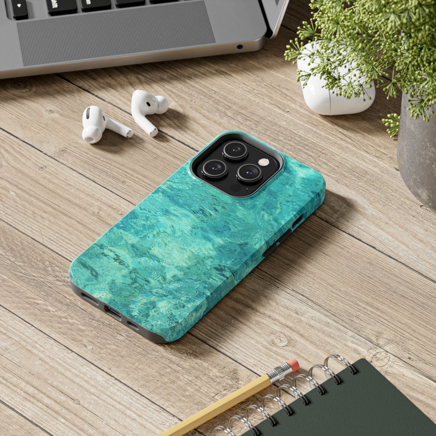 Aqua Blue Water iPhone Case – Relaxing Beach - Inspired Design - BOGO Cases