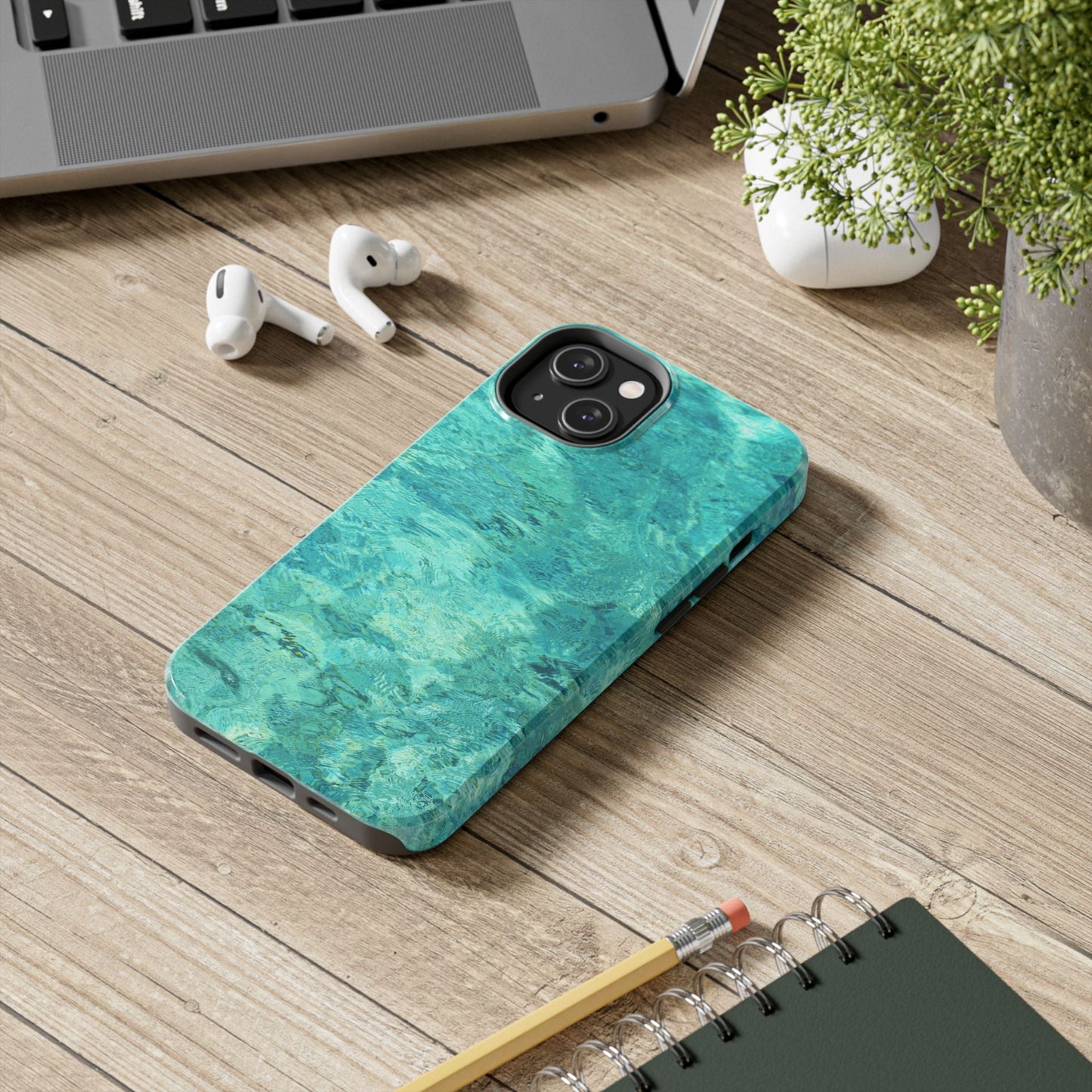 Aqua Blue Water iPhone Case – Relaxing Beach - Inspired Design - BOGO Cases