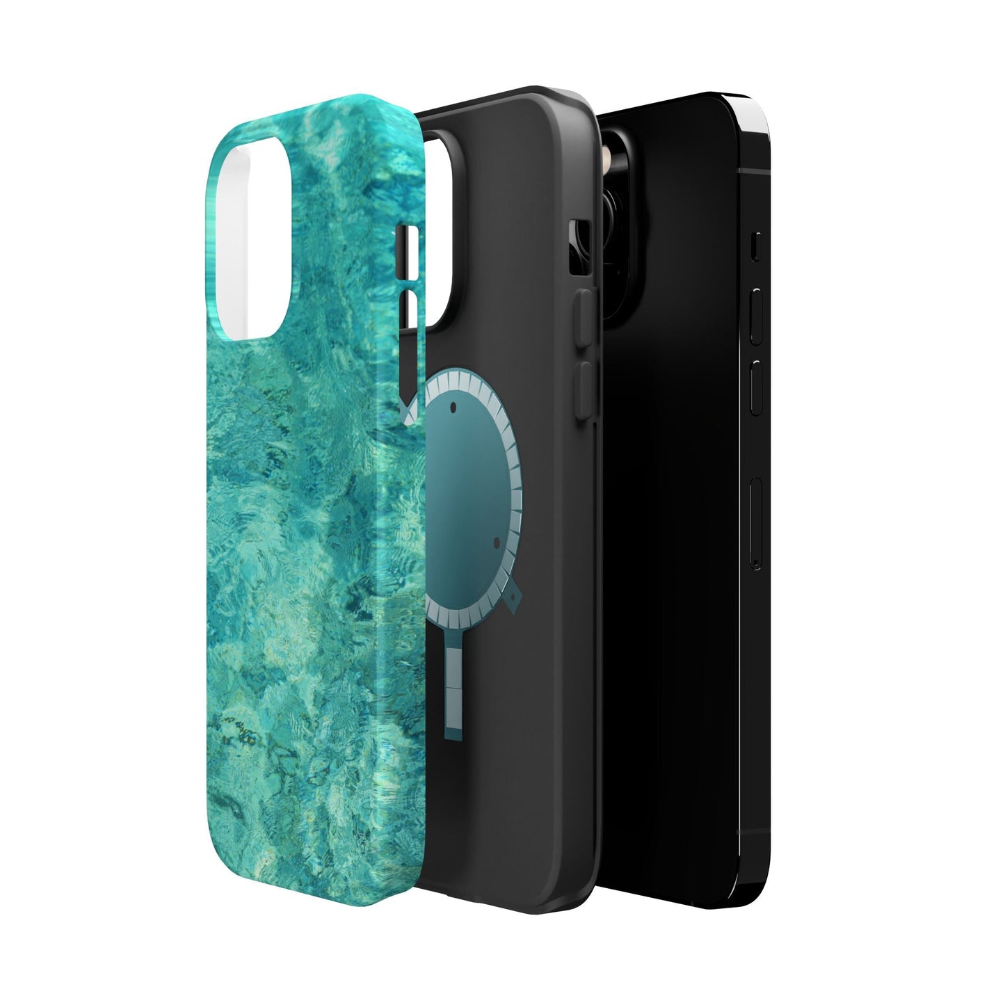 Aqua Blue Water MagSafe Case – Tranquil Summer Design with Magnetic Charging - BOGO Cases