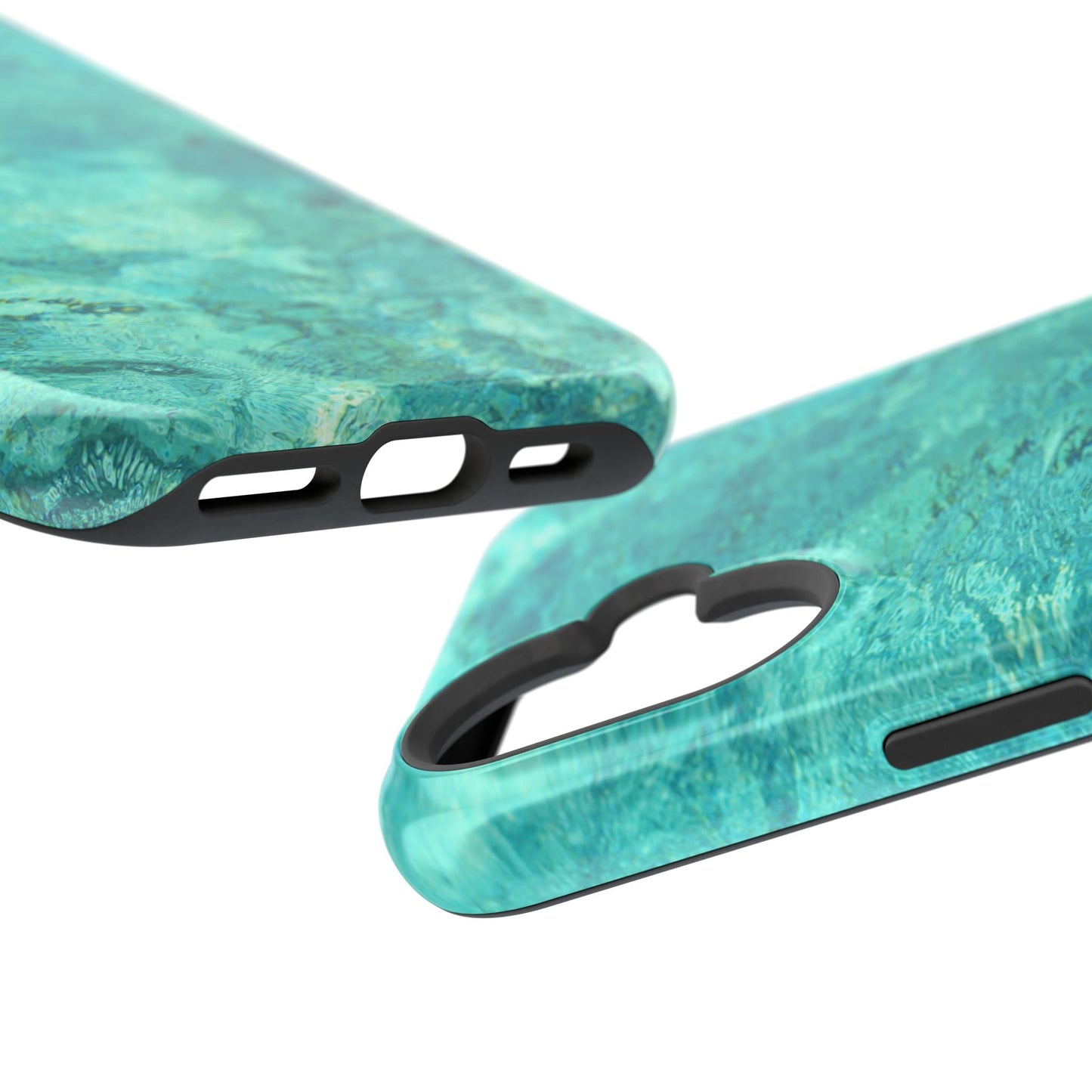 Aqua Blue Water MagSafe Case – Tranquil Summer Design with Magnetic Charging - BOGO Cases