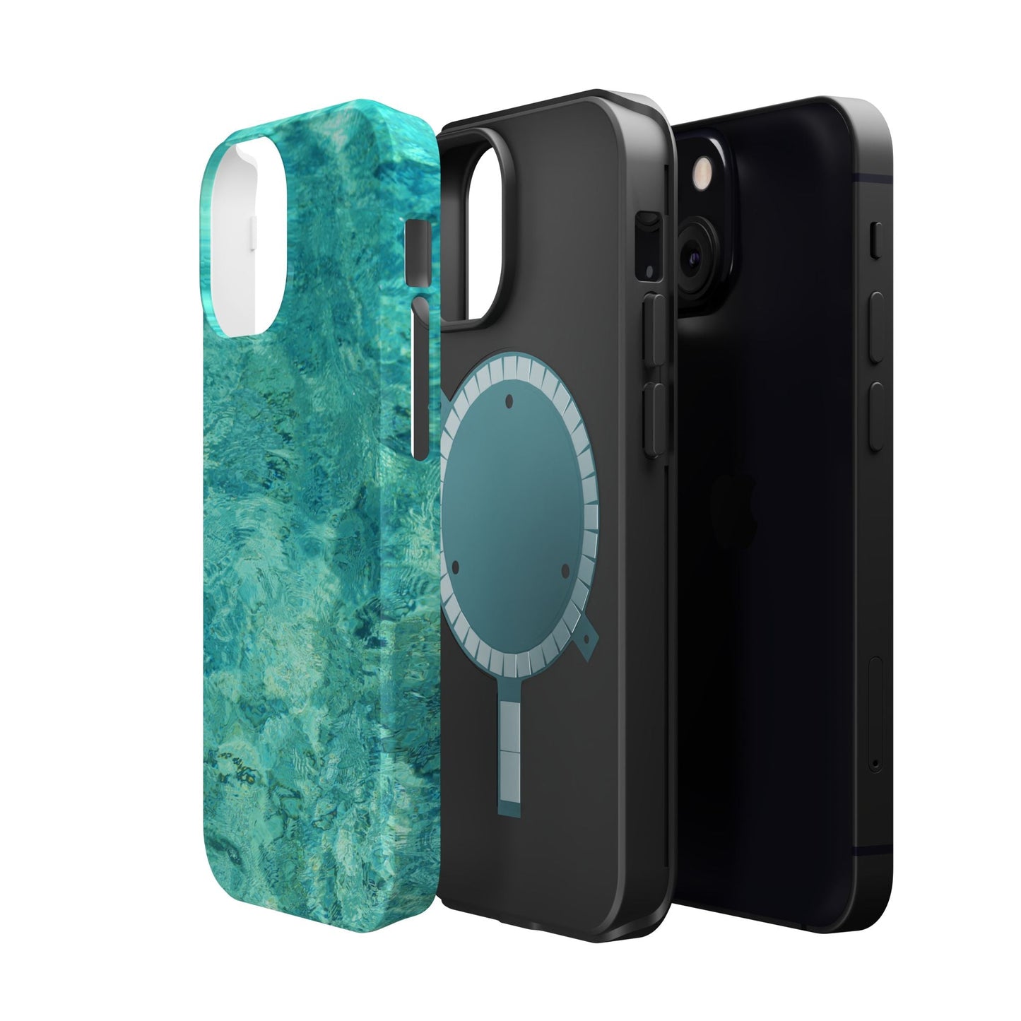 Aqua Blue Water MagSafe Case – Tranquil Summer Design with Magnetic Charging - BOGO Cases