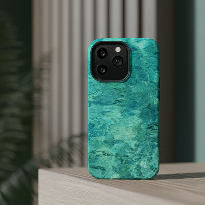 Aqua Blue Water MagSafe Case – Tranquil Summer Design with Magnetic Charging - BOGO Cases