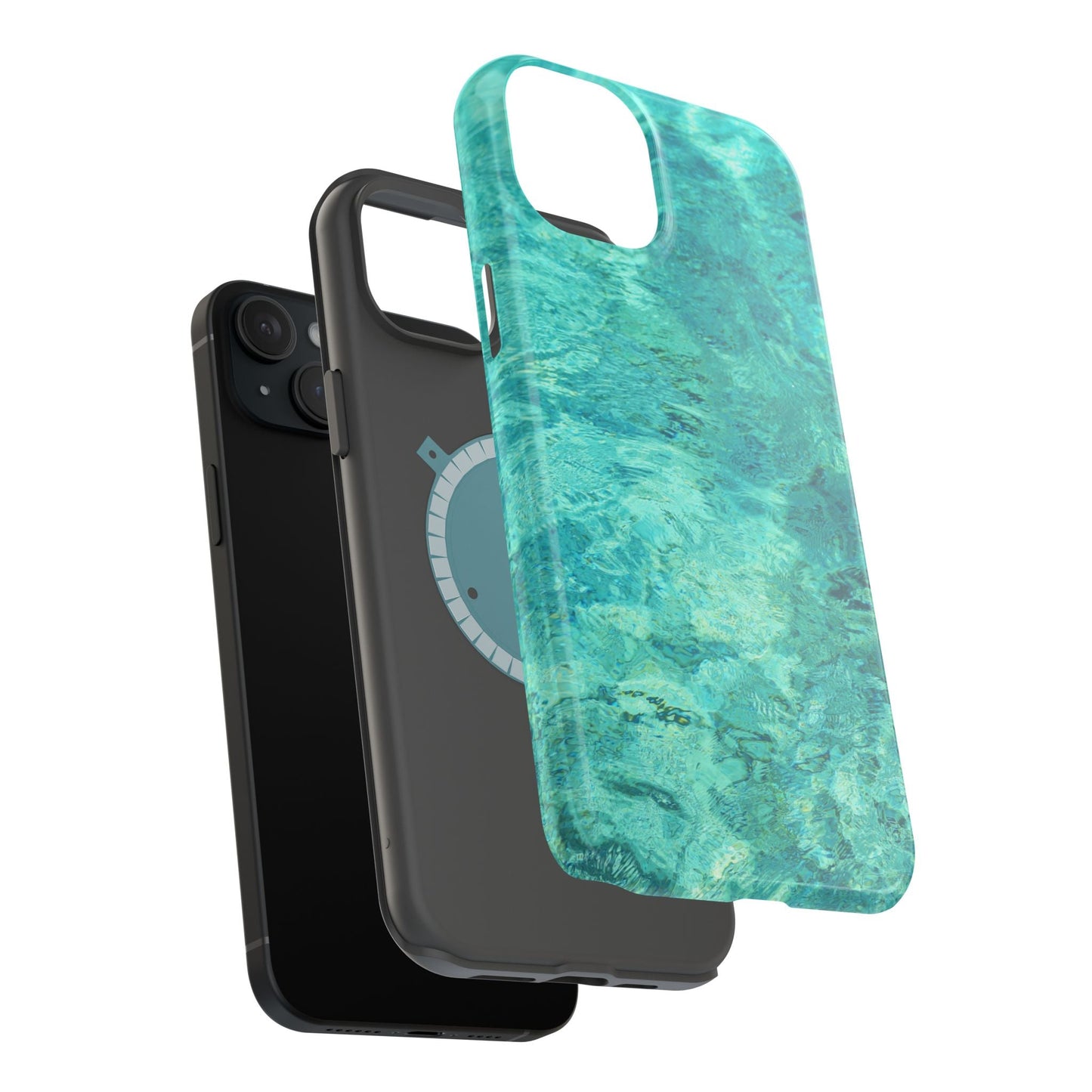 Aqua Blue Water MagSafe Case – Tranquil Summer Design with Magnetic Charging - BOGO Cases