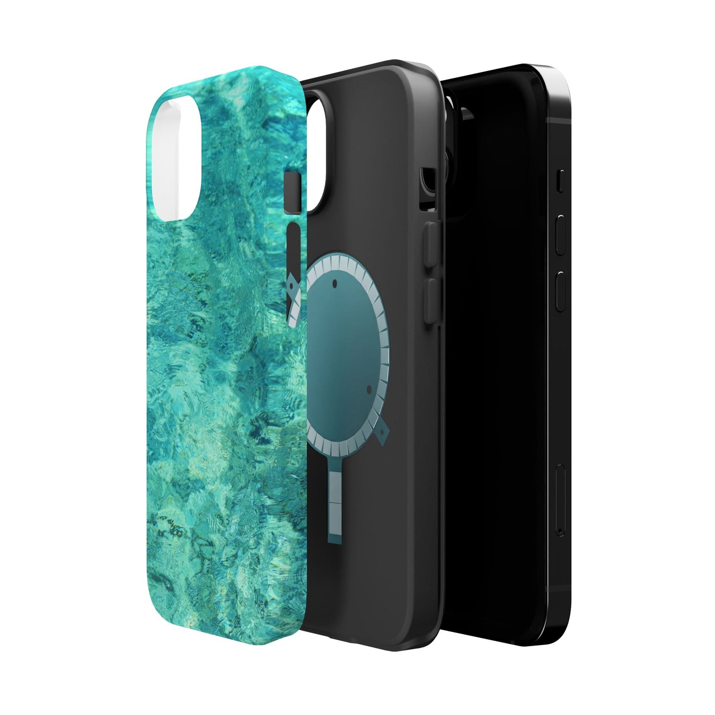 Aqua Blue Water MagSafe Case – Tranquil Summer Design with Magnetic Charging - BOGO Cases
