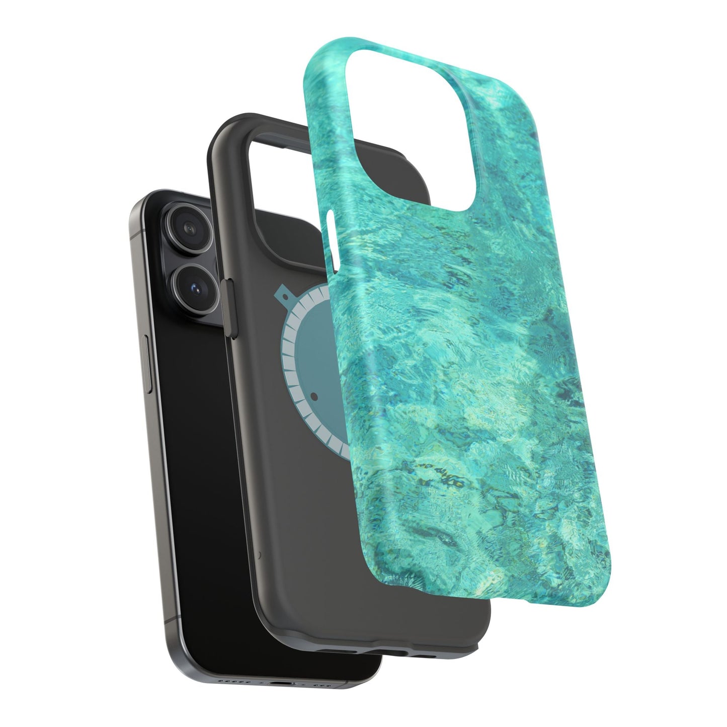 Aqua Blue Water MagSafe Case – Tranquil Summer Design with Magnetic Charging - BOGO Cases