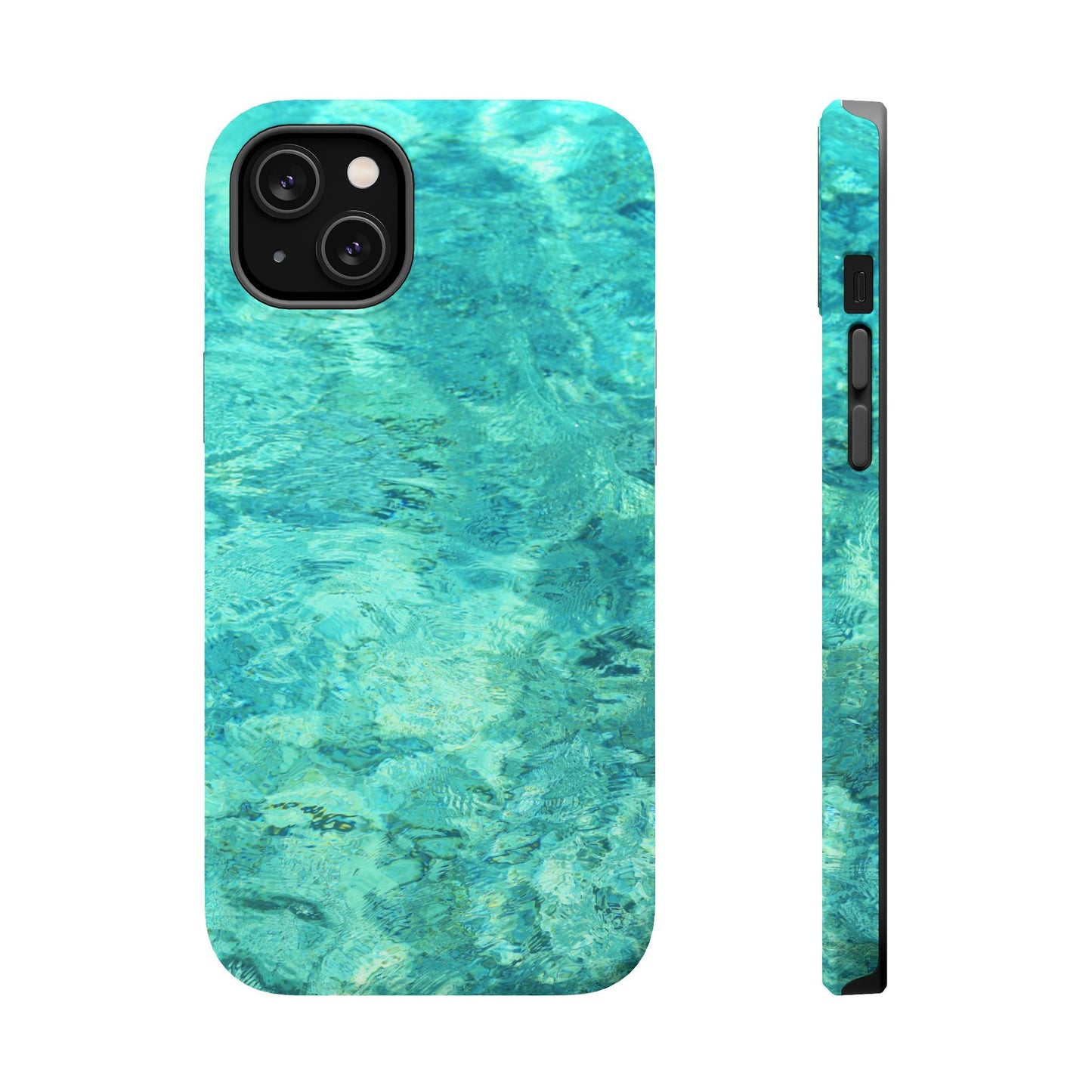 Aqua Blue Water MagSafe Case – Tranquil Summer Design with Magnetic Charging - BOGO Cases