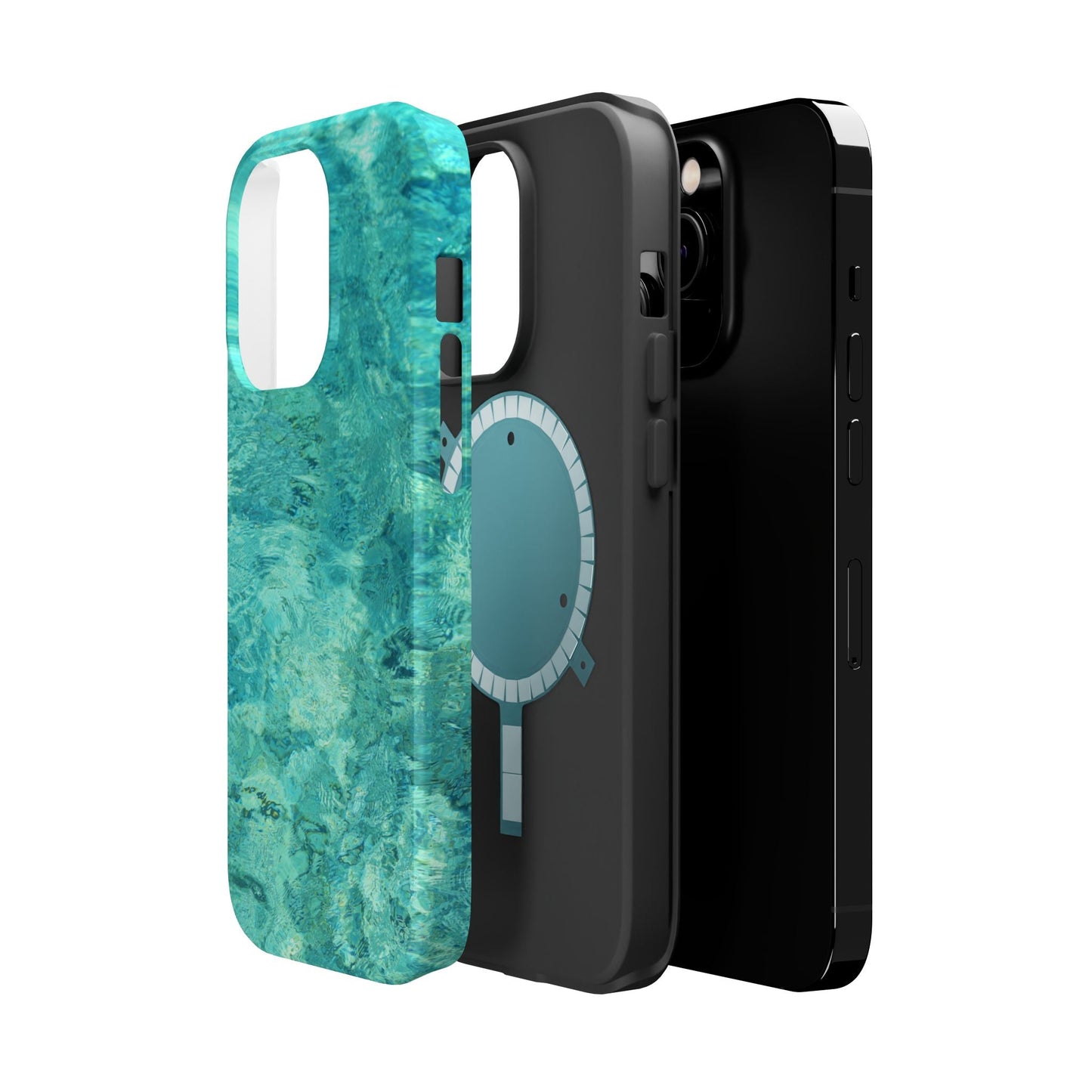 Aqua Blue Water MagSafe Case – Tranquil Summer Design with Magnetic Charging - BOGO Cases