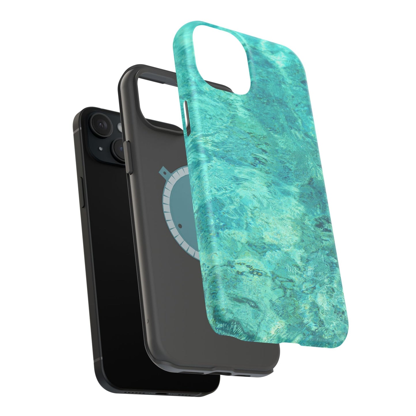 Aqua Blue Water MagSafe Case – Tranquil Summer Design with Magnetic Charging - BOGO Cases