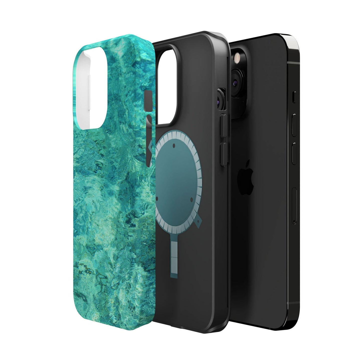 Aqua Blue Water MagSafe Case – Tranquil Summer Design with Magnetic Charging - BOGO Cases