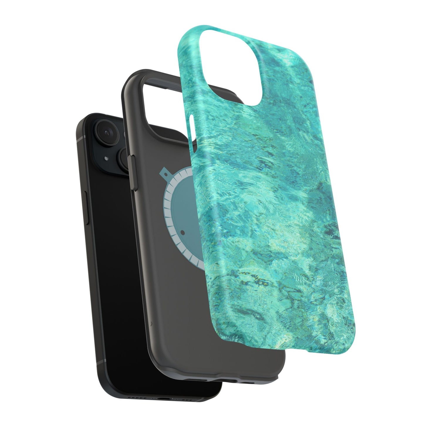 Aqua Blue Water MagSafe Case – Tranquil Summer Design with Magnetic Charging - BOGO Cases