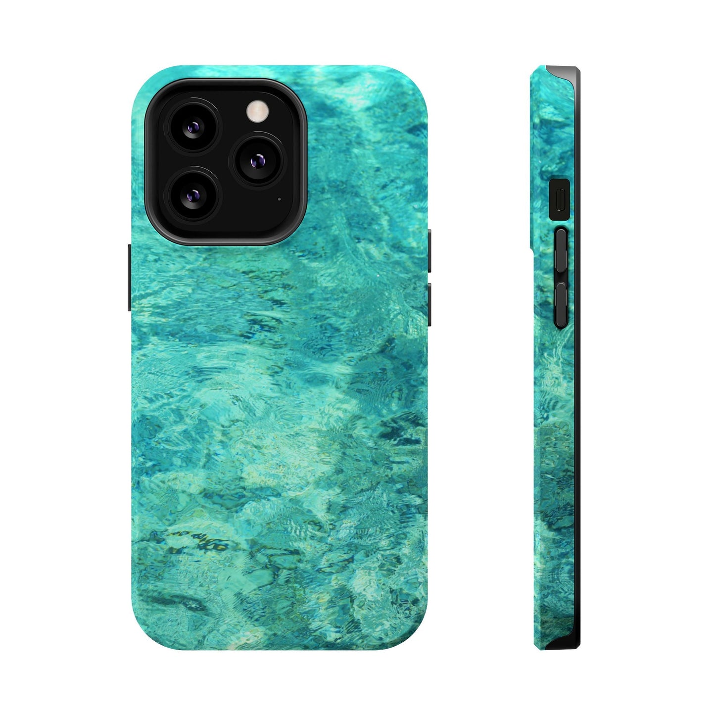 Aqua Blue Water MagSafe Case – Tranquil Summer Design with Magnetic Charging - BOGO Cases