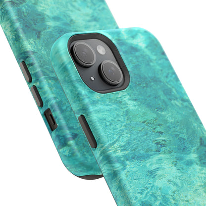 Aqua Blue Water MagSafe Case – Tranquil Summer Design with Magnetic Charging - BOGO Cases