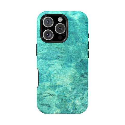 Aqua Blue Water MagSafe Case – Tranquil Summer Design with Magnetic Charging - BOGO Cases