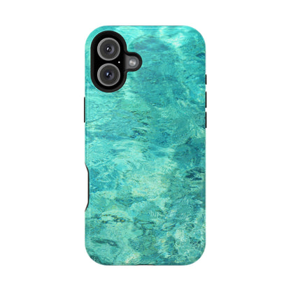 Aqua Blue Water MagSafe Case – Tranquil Summer Design with Magnetic Charging - BOGO Cases