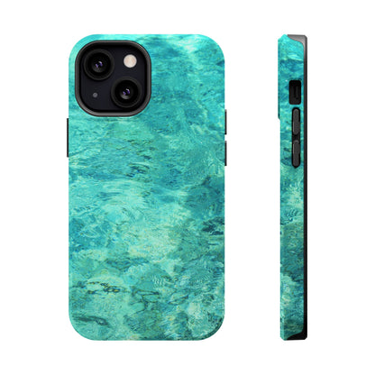 Aqua Blue Water MagSafe Case – Tranquil Summer Design with Magnetic Charging - BOGO Cases