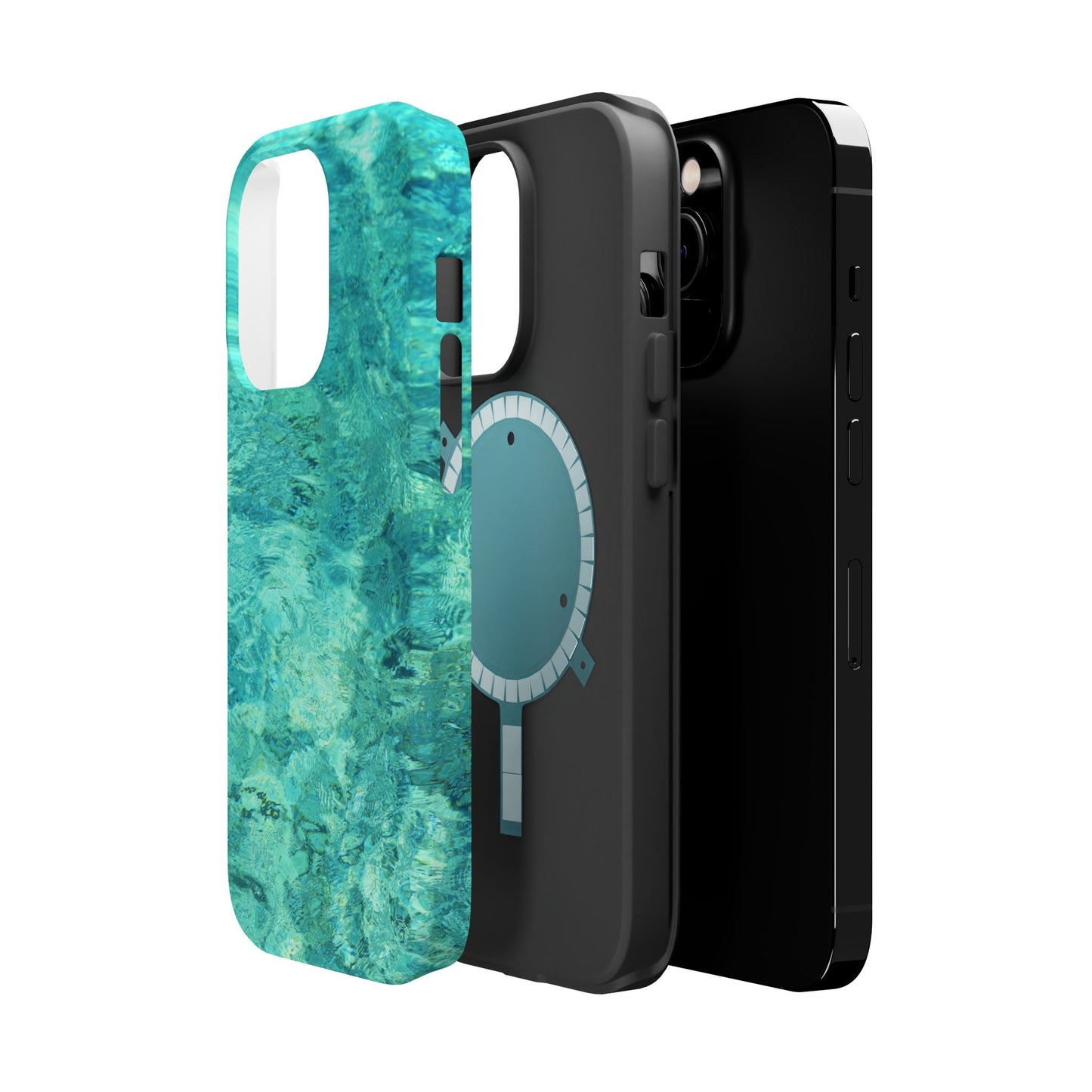 Aqua Blue Water MagSafe Case – Tranquil Summer Design with Magnetic Charging - BOGO Cases