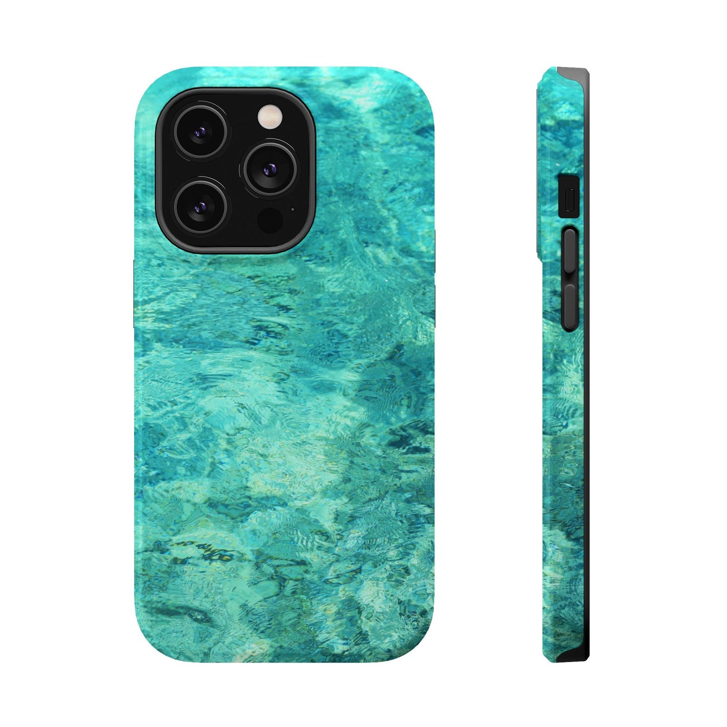 Aqua Blue Water MagSafe Case – Tranquil Summer Design with Magnetic Charging - BOGO Cases