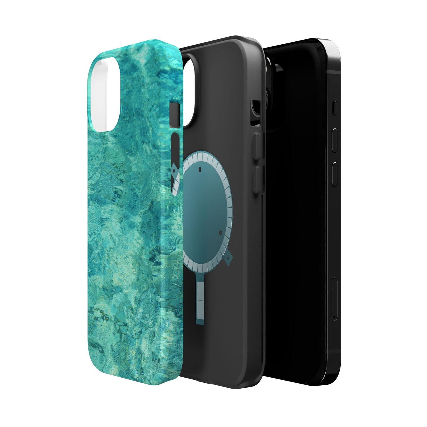 Aqua Blue Water MagSafe Case – Tranquil Summer Design with Magnetic Charging - BOGO Cases