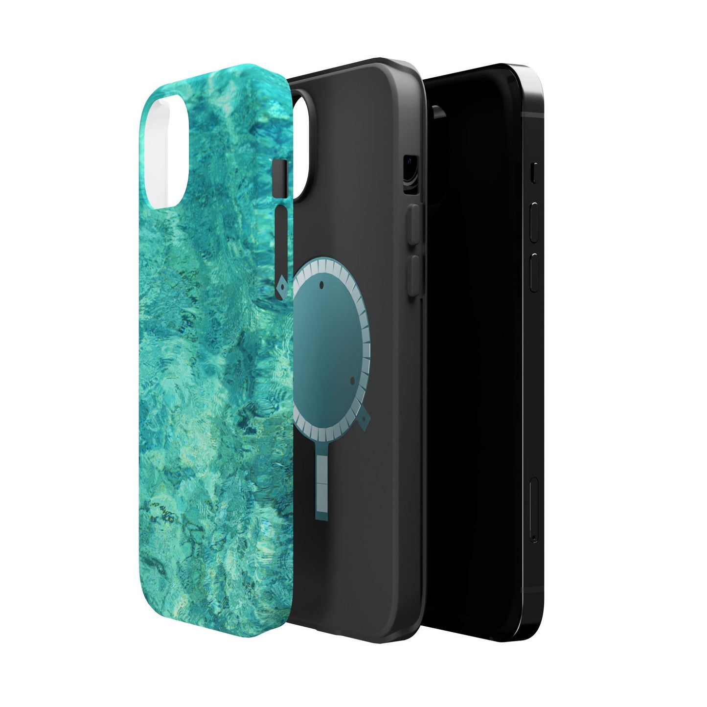 Aqua Blue Water MagSafe Case – Tranquil Summer Design with Magnetic Charging - BOGO Cases