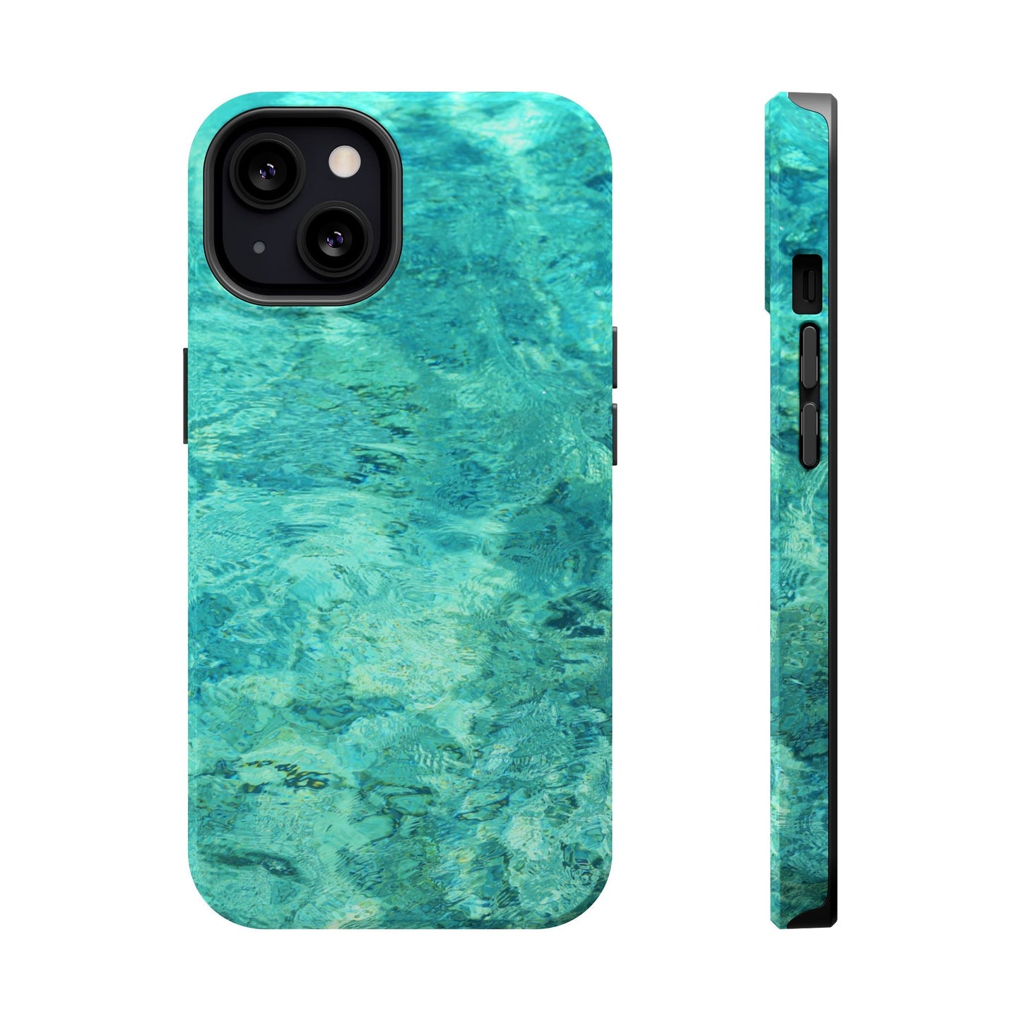 Aqua Blue Water MagSafe Case – Tranquil Summer Design with Magnetic Charging - BOGO Cases