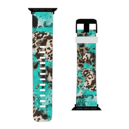 Aqua Splash Leopard Apple Watch Band - BOGO Cases