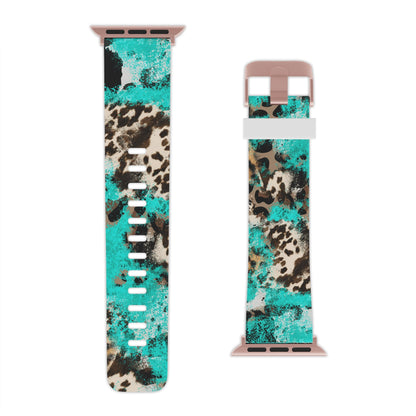 Aqua Splash Leopard Apple Watch Band - BOGO Cases