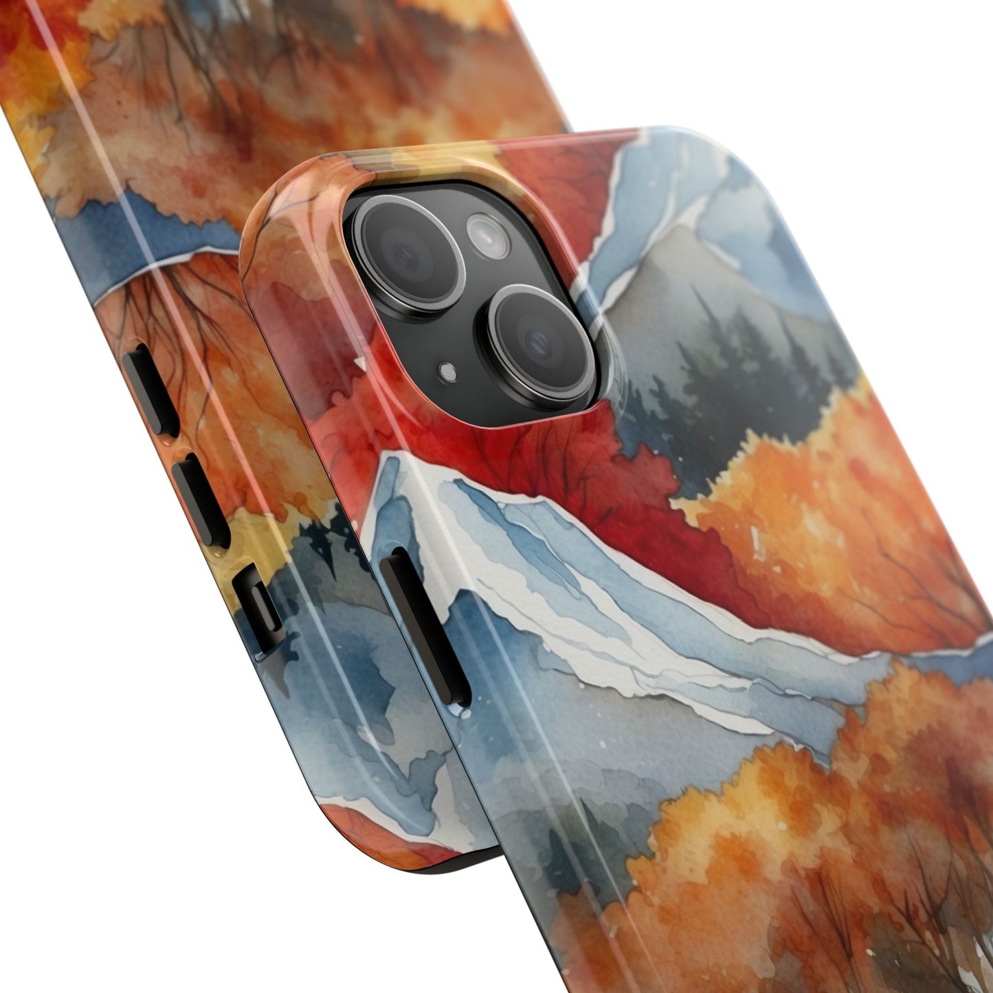Autumn Mountain Forest Watercolor - iPhone Case - BOGO Cases