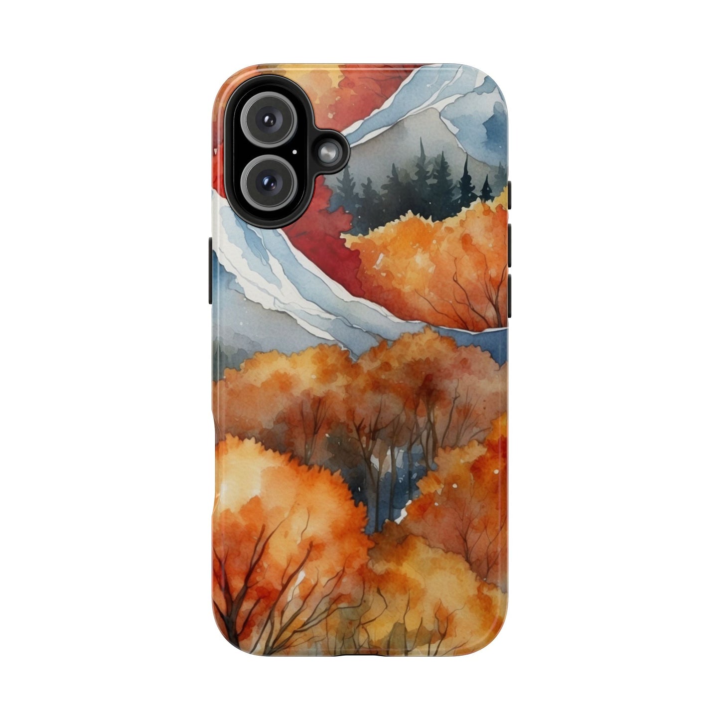 Autumn Mountain Forest Watercolor - iPhone Case - BOGO Cases