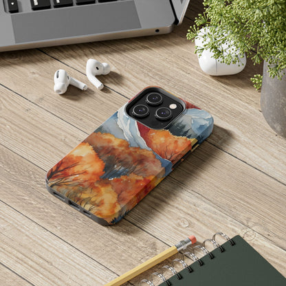 Autumn Mountain Forest Watercolor - iPhone Case - BOGO Cases