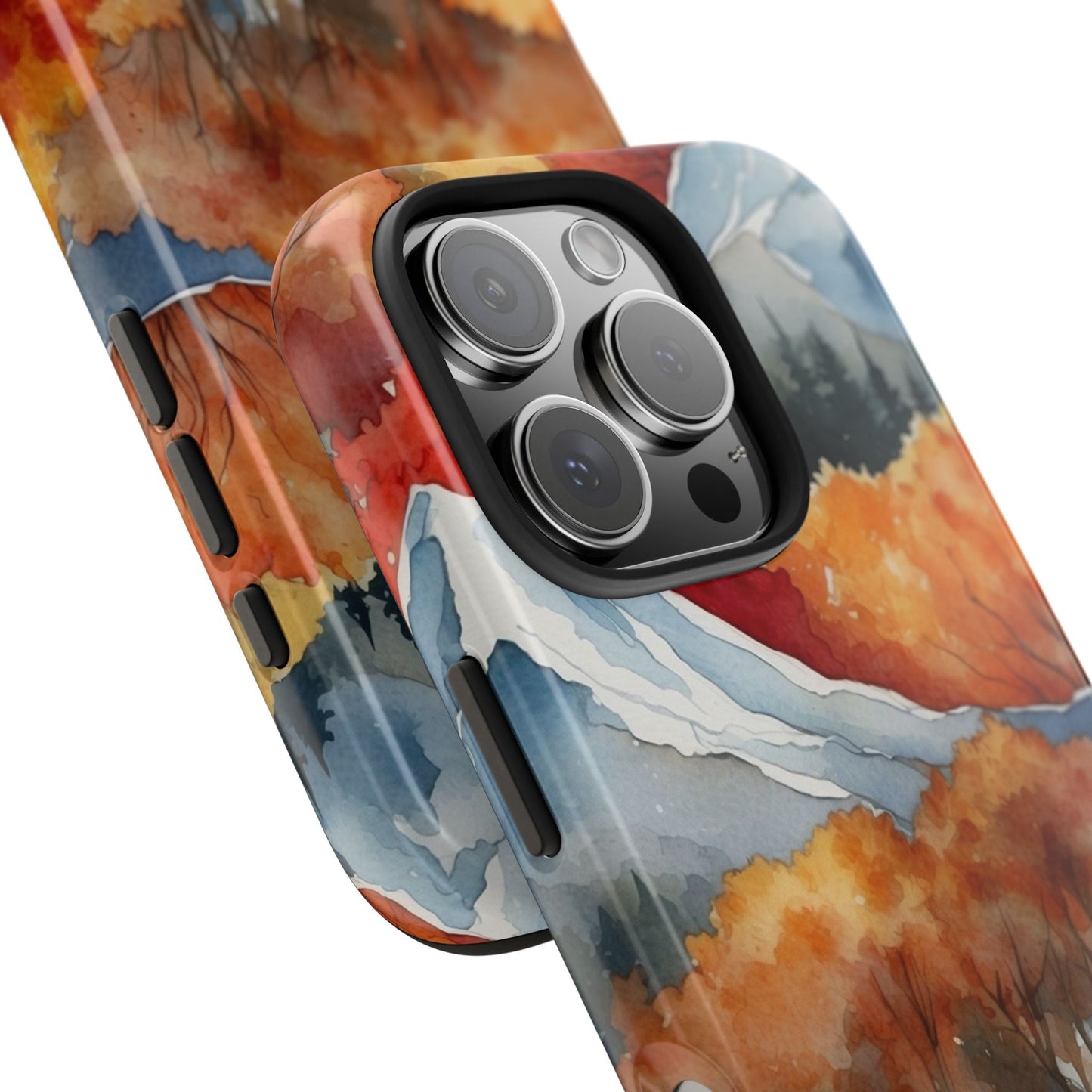 Autumn Mountain Forest Watercolor - iPhone Case - BOGO Cases